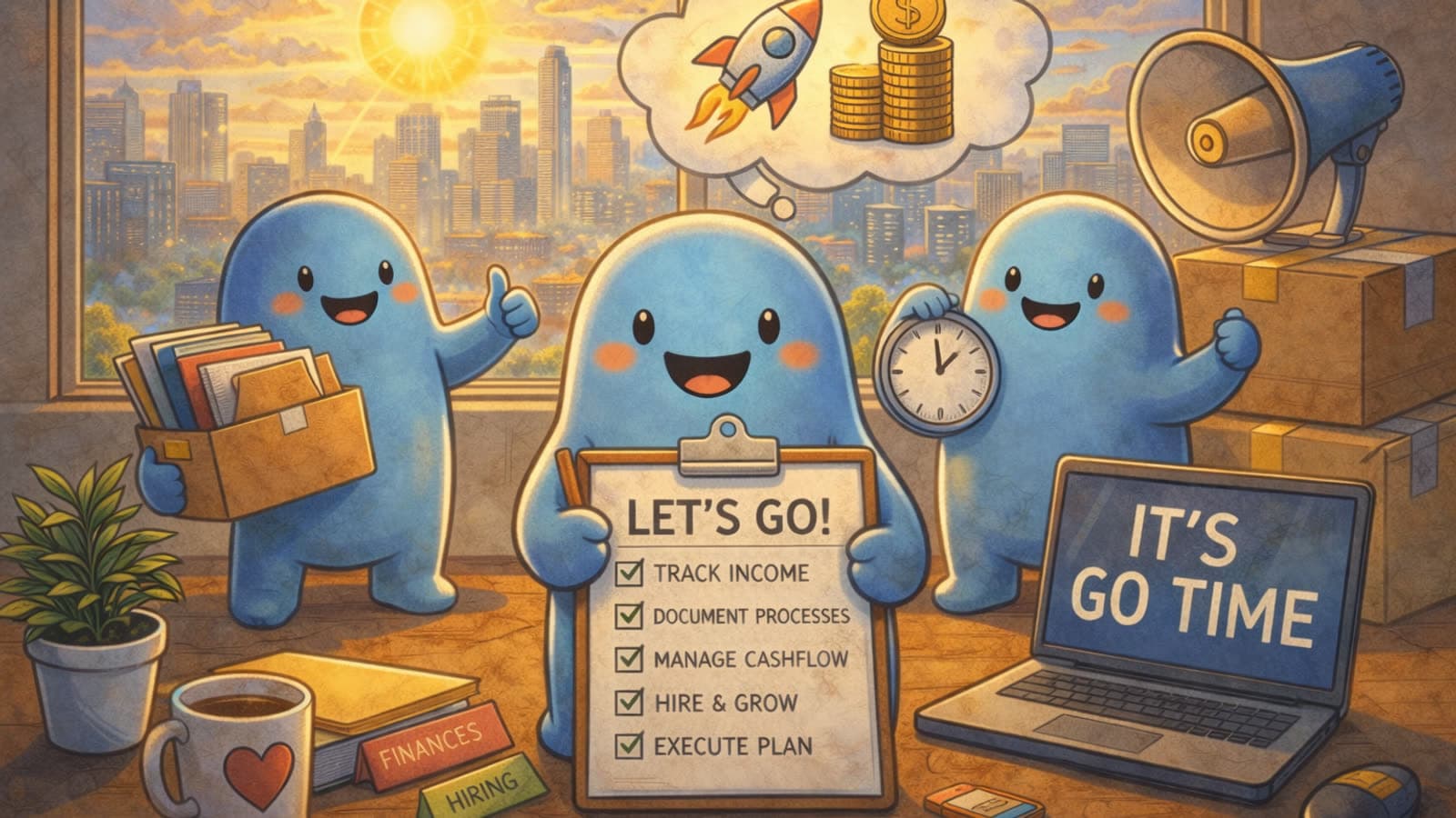 Article cover illustration: The Better Business Blueprint: Part 5 - Let's Go!